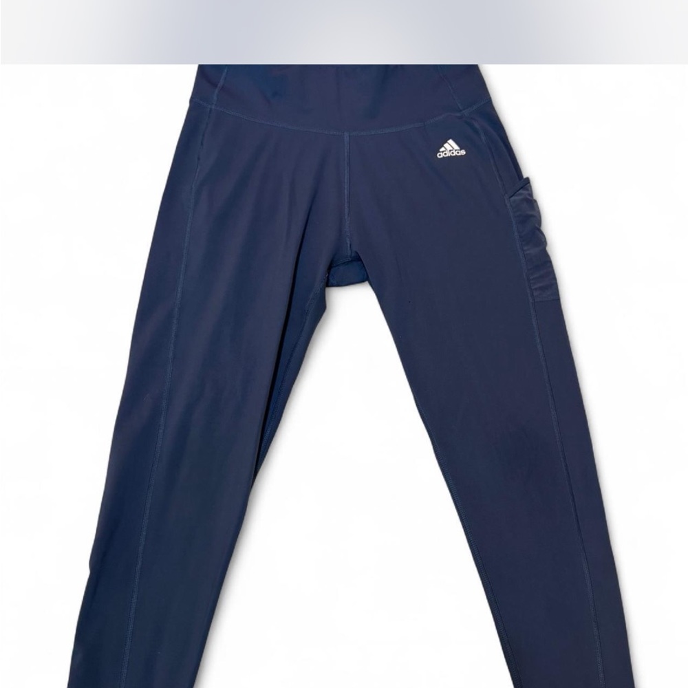 adidas Blue Performance Leggings with Side Pocket